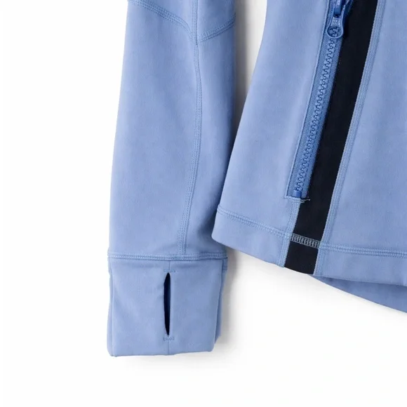 Lululemon Zip-Up Workout Jacket | Powder Blue & Dark Gray | Size 2 - Picture 4 of 6
